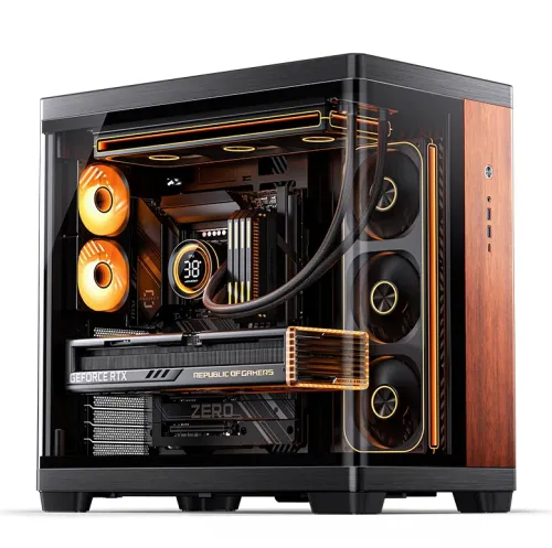Case PC JONSBO TK-4 Black Wood – ATX| GPU 460mm| AIO 420mm| Kính 4mm